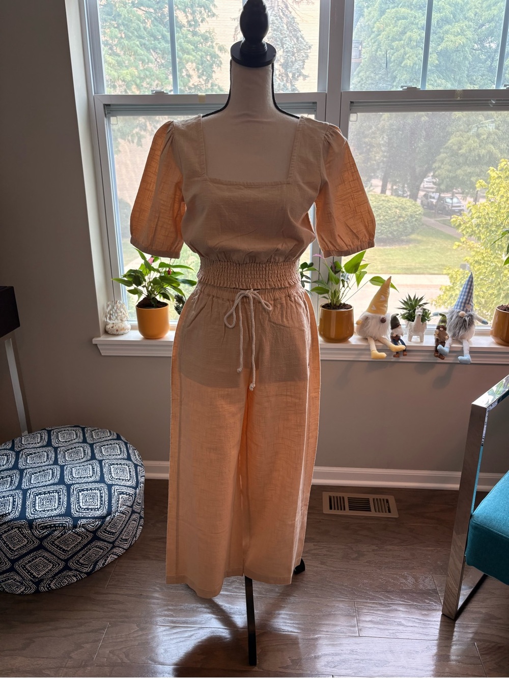 ✨Roxy (NWOT) Drifting Away Cropped Wide Leg Pants and Top Size Small✨